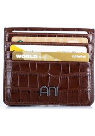 Resim Anı Yüzük Kroko Deri Çıtçıtlı Kartlık Kahverengi Taba 