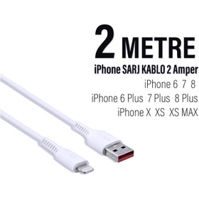 Resim 2 Metre USB Lightning iPhone iPad Şarj Kablosu 2Metre Subzero CL19 
