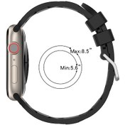 Resim iOS Uyumlu Watch Serisi 7 45mm H Doku Silikon Merdiven Tokalı Saat Kayışı 