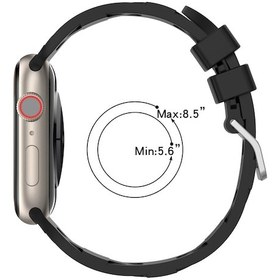 Resim iOS Uyumlu Watch Serisi 7 45mm H Doku Silikon Merdiven Tokalı Saat Kayışı 