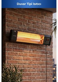 Resim Glow Uzaktan Kumandalı Karbon Infrared Isıtıcı 2500w Duvar Tipi Teras Balkon 5963 