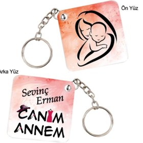 Resim Anneler Günü Canım Annem İsimli Anahtarlık 
