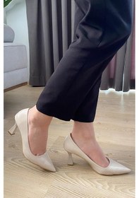 Resim Kadın Samba Krem Rugan Stiletto Krem Rugan 