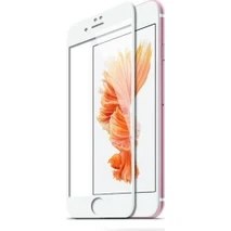 Resim Melikzade Apple iPhone 8 Tam Kaplayan 5D Ekran Koruyucu Cam Beyaz 