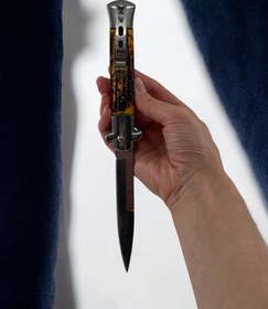 Resim Sustalı İtalyan Çakı AT-015 - Kahverengi 