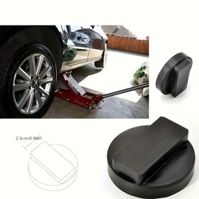 Resim Yüksek Kaliteli Kauçuk Araba Kriko Destek Pedleri - 2.5cm Çap, 8cm Yükseklik Çerçeve Ray Koruyucu & Araç Bakımı ve Kaldırma için Kriko Koruyucu Adaptör 