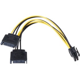 Resim Platoon 30 cm 6 Pin Sata Power Kablo 18 Awg 8 Pin Sata Power Kablosu 6+2 Pin Sata Power Kablo 