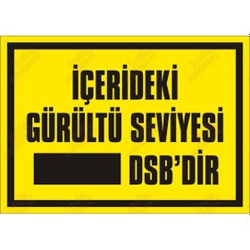 Resim Içerideki Gürültü Seviyesi … Dsb'Dir 