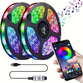 Resim Akıllı LED Şerit Işıkları, 99.97cm-39.99metre USB Güçlü, Dimmable RGB Aydınlatma ile Uygulama Senkronizasyonu, Müzik ve Zamanlama Fonksiyonu, Kablosuz LED Işıkları Oda, Yatak Odası, Oyun Odası, Ev ve Parti Dekoru için, Pil Gerektirmez 