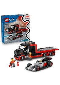Resim LEGO® City Audi F1® Yarış Arabalı F1® Sergileme Kamyonu 60493 – 7 Yaş Üzeri için Minifigür İçeren Oyuncak Yapım Seti (508 Parça) 