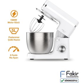 Resim Fakir Range FixRoll Mutfak Şefi - Hamur Yoğurma - Stand Mikser- Beyaz 