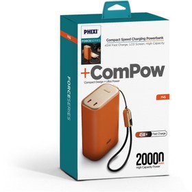 Resim Phixi FORCE P45 20000mAh 45W Hızlı Şarj Powerbank 
