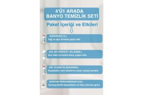 Resim Soltek Kimya 4'ü1 Arada Etkili ve Güçlü Banyo Temizlik Seti (4'lü Set) 
