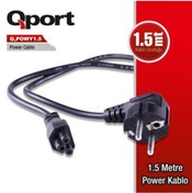 Resim QPORT Q-POWY1_5 QPORT Q-POWY1.5 1.5 METRE NOTEBOOK POWER KABLOSU 