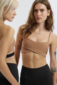 Resim CROSS OVER SHORT BRALETTE - MOCHA - MOCHA / S 