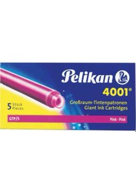 Resim Pelikan 4001 Pembe Uzun Dolma Kalem Kartuşu 