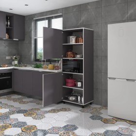 Resim Kenzlife fırın dolabı fadime gri 185*66*45 mutfak banyo kiler ofis 