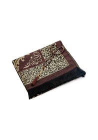 Resim Lüks Osmanlı Şönil Seccade Tesbih Hediyeli Kahverengi 