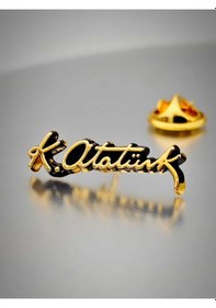 Resim Yörük Tasarım 4 Lü Yaka Rozeti Gold Set Altın 