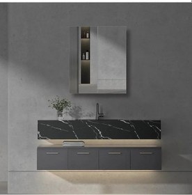 Resim Stillmobilya Mdf Banyo Dolabı Beyaz 