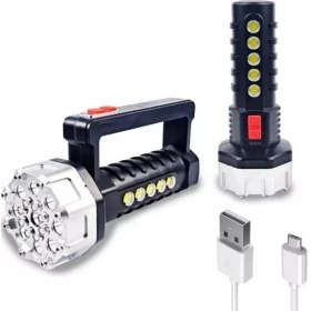 Resim P-17 17+5 Cob Ledli Işıldak Fener 