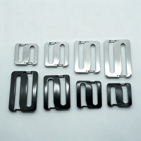 Resim Dikdörtgen Güneş Şekilli Ayarlanabilir Toka, S-Kanca, Çantalar, Sırt Çantaları ve Kayışlar için Paslanmaz Çelik Açık Güneş Tokası, Sol ve Sağ Açılı Yaylı S-Kanca 