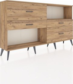 Resim Arges Konsol Tek Raflı 4 Çekmeceli 176x30x99 Çam-çam Çam-çam 