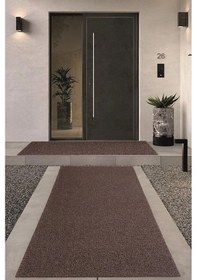 Resim Abkplastik Kıvırcık Kahverengi Paspas 100 Cm Kaymaz Yolluk Kaydırmaz Halı Abk0934 - 