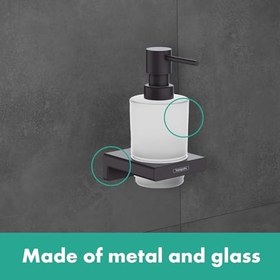 Resim hansgrohe Sıvı sabun dispenseri AddStoris, doldurulabilir sabun dozajlayıcı, sıvı sabun ve losyon için, krom 