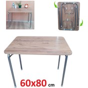 Resim Depolife Depolife Katlanır Ayaklı Mutfak Balkon Yemek Çalışma Masası Ceviz (464145362) 