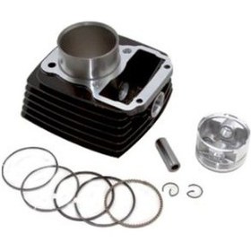 Resim Motosiklet Silindir Komple Cg 125 56,5 Mm 13 Perno Yükseklik 69 Mm Siyah 