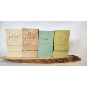 Resim Doğal Üretim Sabunu Karışık (Pirinç-Bal Polen Propolis- Isırgan-Kekik) 12'li Set 