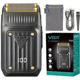 Resim Challenger Vgr V-363 Siyah Kablosuz Alüminyum Erkek Tıraş Makinesi Profesyonel Taşınabilir 
