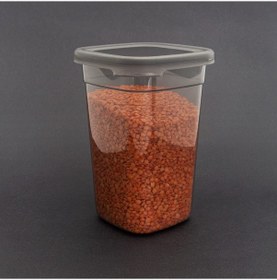 Resim Şık Yeni Nesil Saklama Kabı 1,1 Lt Dikdörtgen Antrasit 