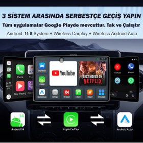 Resim özgürce Mini 4GB+64GB Kablosuz Carplay & Android Auto ile Eğlence Deneyimi 