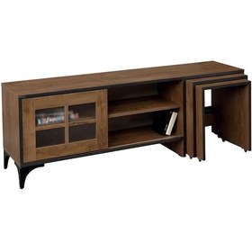 Resim Revival Metal Ayaklı Tv Ünitesi 150 Cm Koyu Meşe 