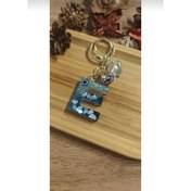 Resim Moda Nazar Boncuklu Deniz Kabuklu Harf Anahtarlık 