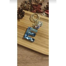 Resim Moda Nazar Boncuklu Deniz Kabuklu Harf Anahtarlık 