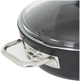 Resim Evimsaray Arte Diamond Granit Basık Tencere 26 Cm Siyah 