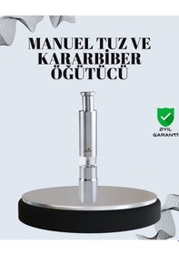 Resim Tuz Ve Kararbiber Öğütücü - Şeffaf Akrilik Hazne Renkli 