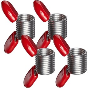 Resim Boncuk Durdurucu - Kırmızı Saplı Dörtlü 4 Paket - Takı Yapımı İçin Boncuk Durdurucu 