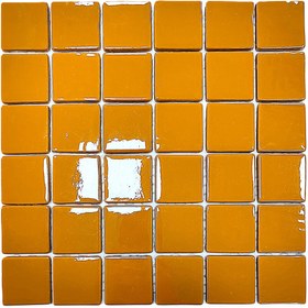 Resim MozaiKristaL Tüm Yüzeyler Için 50x50mm Sarı, 31.5x31.5cm Cam Mozaik. ( 1 M2 Fiyatıdır. ) 