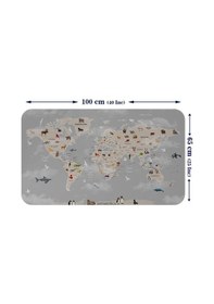 Resim Eğitici Dünya Haritası Dünya Atlası Çocuk Ve Bebek Odası Duvar Sticker-60x105-3793 - Renkli Çok Renkli 