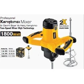Resim Sgs 5100 1800 W Profesyonel Boya ve Harç Karıştırıcı Mikser 