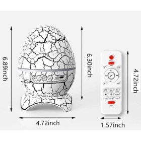 Resim Astraltech Yumurta Şeklinde Su Dalgalı Bluetooth Speaker Lamba Renkli Şarjlı 