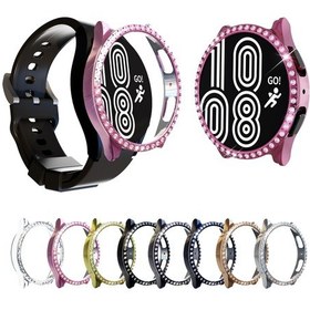 Resim Samsung Galaxy Uyumlu Watch5 İçin 40mm Elmas İçi Boş Pc Saat Kılıfı Koyu Mavi 