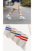 Resim mcy butik 4'cift Unisex Pamuklu Yüksek Kalite Spor Tenis Kolej Çorap 