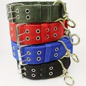 Resim Çift Sıra Tokalı Ağır Hizmet Tipi Ayarlanabilir Köpek Tasması - Ekose Desenli, Polyester, Güç Gerektirmez - Orta ve Büyük Irklar İçin İdeal, Kalın Köpek Tasması 