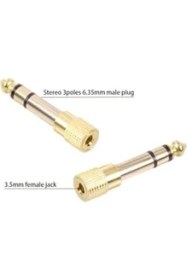 Resim Mena Rise 4458 6.3 mm Erkek To 3.5 mm Dişi Çevirici Dönüştürücü Adaptörü 