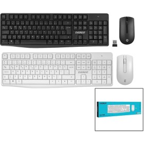 Resim Everest KM-7500 Kablosuz Multimedia Klavye - Mouse Seti Q Kalvye (4767) - MCT2431-7435 